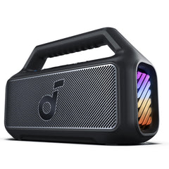 soundcore Boom 2 Outdoor Speaker 80W Subwoofer BassUp 2.0 24H Playtime IPX7 Waterproof Floatable RGB Lights USB-C Custom EQ Bluetooth 5.3 Portable For Outdoors Camping Beach and Backyard